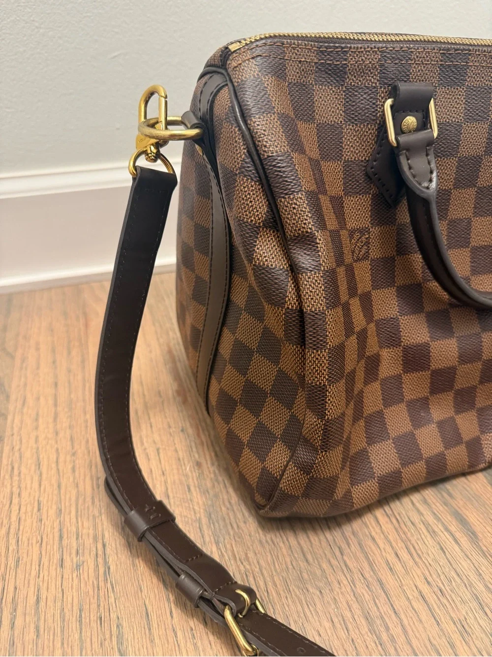 Authentic Louis Vuitton Damier Ebene Checkered Speedy 30 bundle
